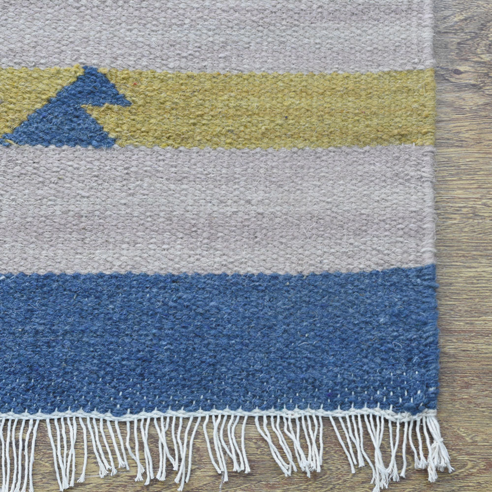 Tribal Echo Hand Woven Kilim Wool Flatweave Rug