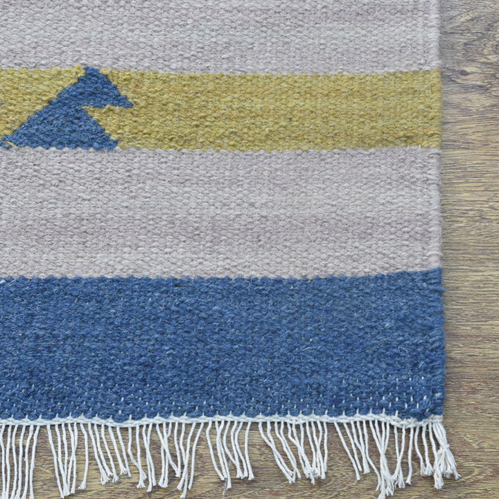 Tribal Echo Hand Woven Kilim Wool Flatweave Rug
