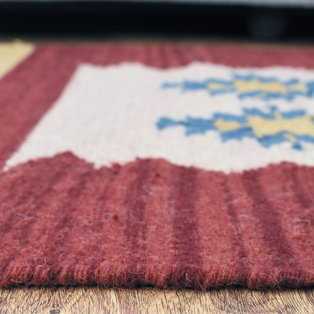 Tribal Echo Hand Woven Kilim Wool Flatweave Rug