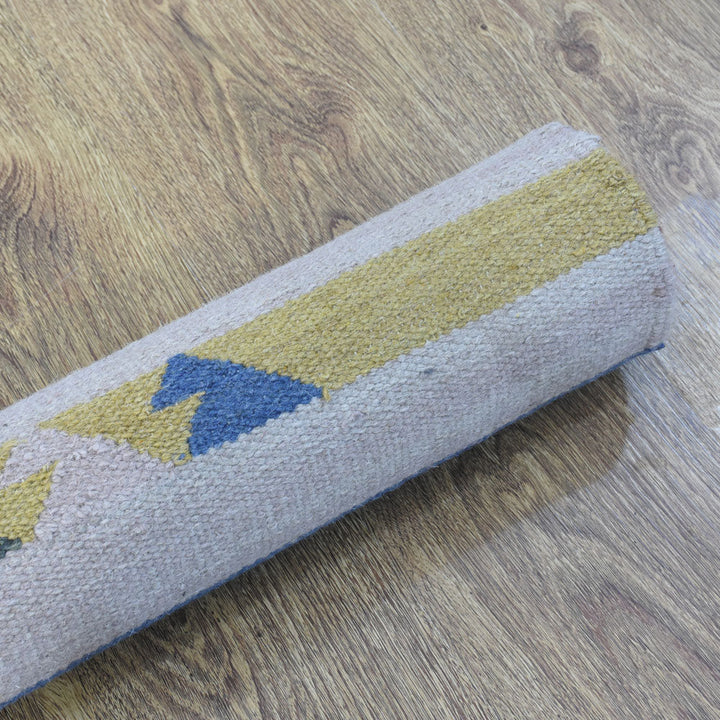 Tribal Echo Hand Woven Kilim Wool Flatweave Rug