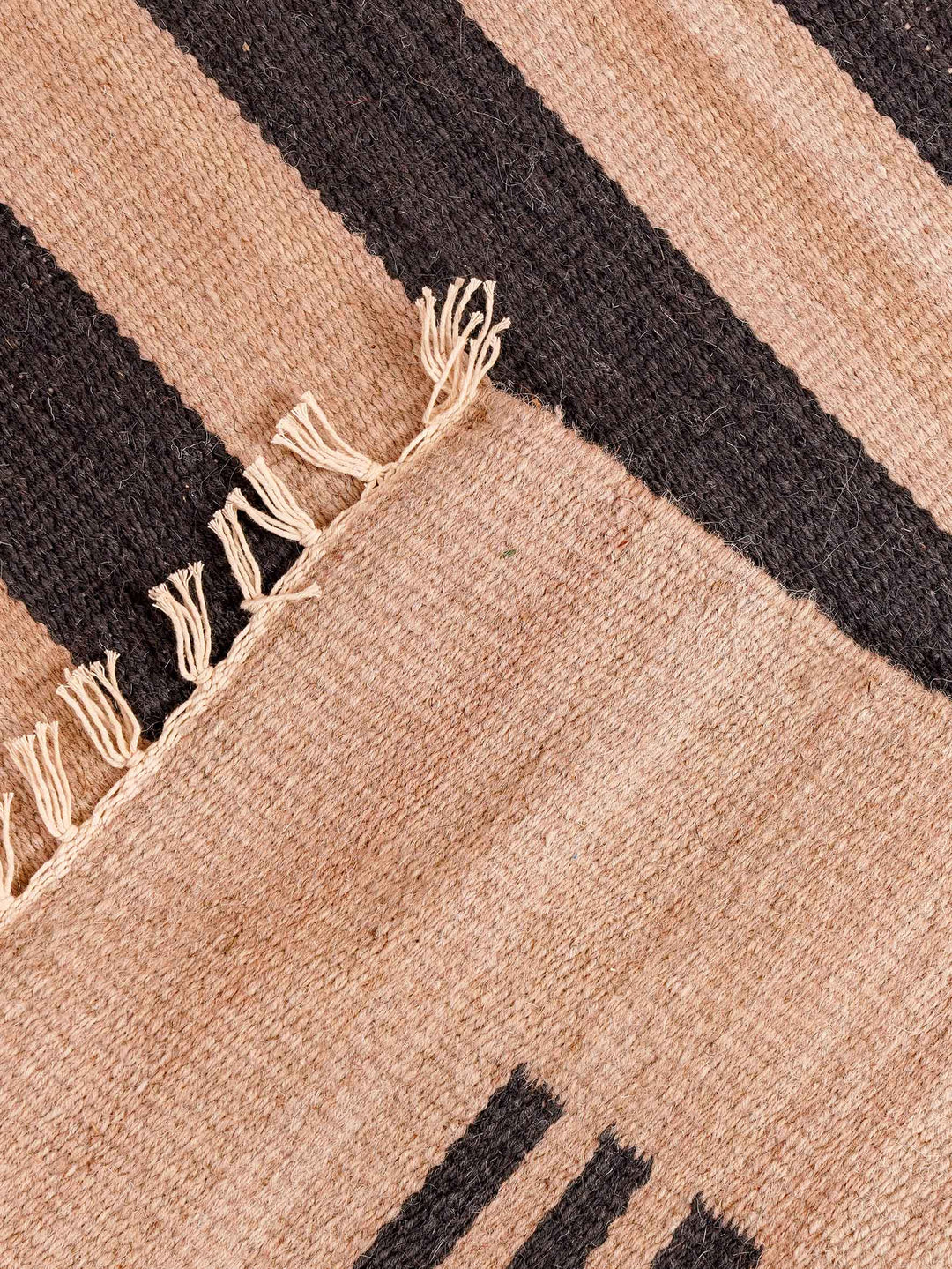 Linear Harmony Hand Woven Kilim Wool Flatweave Rug