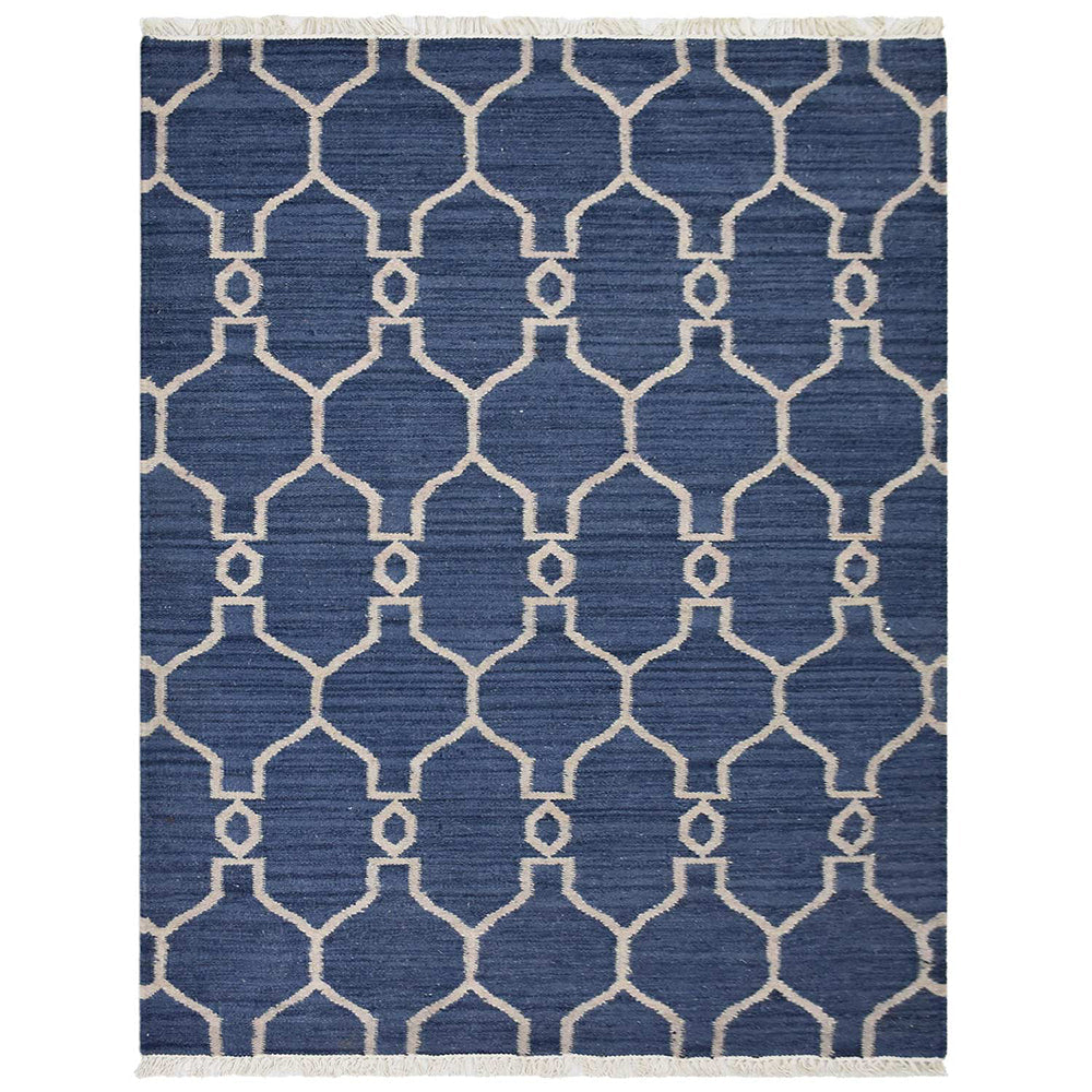 Hand Woven Flat Weave Kilim Wool Area Rug Contemporary Gold D00129