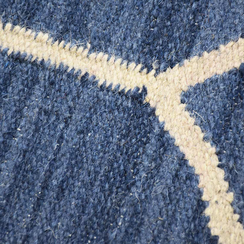 Hand Woven Flat Weave Kilim Wool Area Rug Contemporary Gold D00129