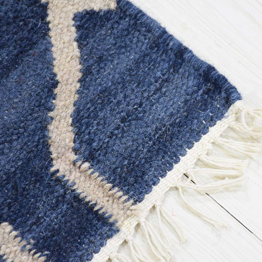 Hand Woven Flat Weave Kilim Wool Area Rug Contemporary Gold D00129