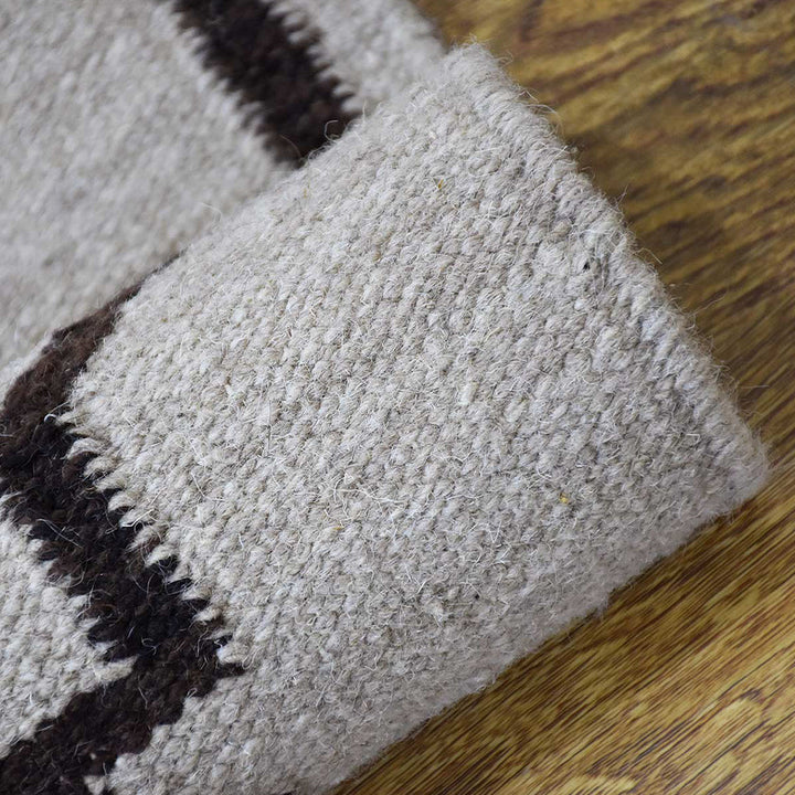 Hand Woven Flat Weave Kilim Wool Area Rug Contemporary Gold D00129