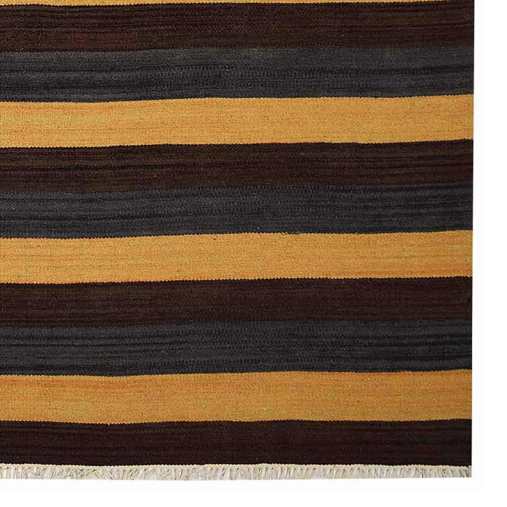 Hand Woven Flat Weave Kilim Wool Area Rug Contemporary Multicolor D00131