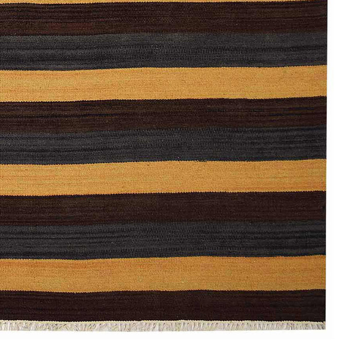 Hand Woven Flat Weave Kilim Wool Area Rug Contemporary Multicolor D00131