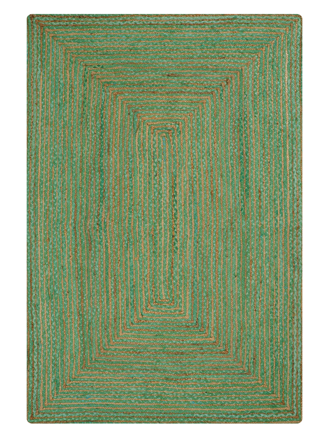 Contemporary Hand-Braided Cotton & Jute Rug