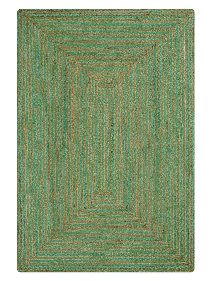Contemporary Hand-Braided Cotton & Jute Rug