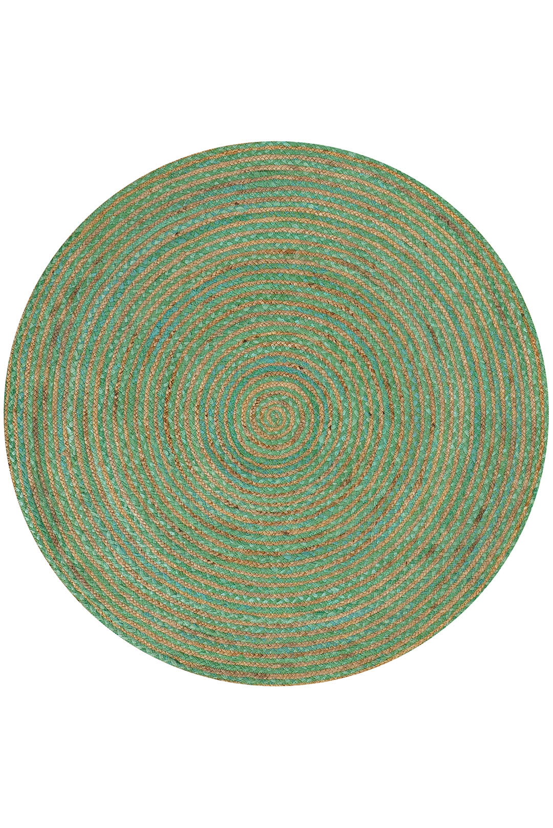 Contemporary Hand-Braided Cotton & Jute Rug