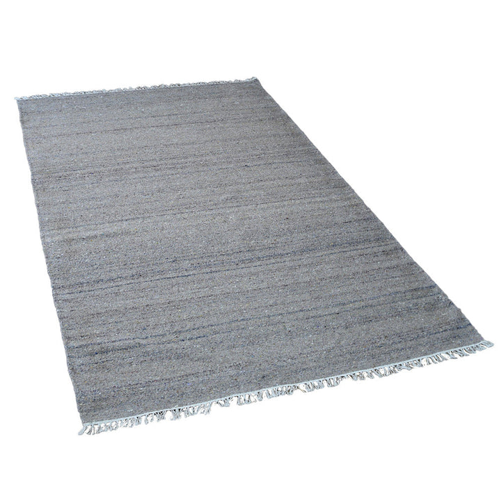 Hand Woven Flat Weave Skittles Kilim Cotton & Polyester Area Rug Solid Beige DCP111