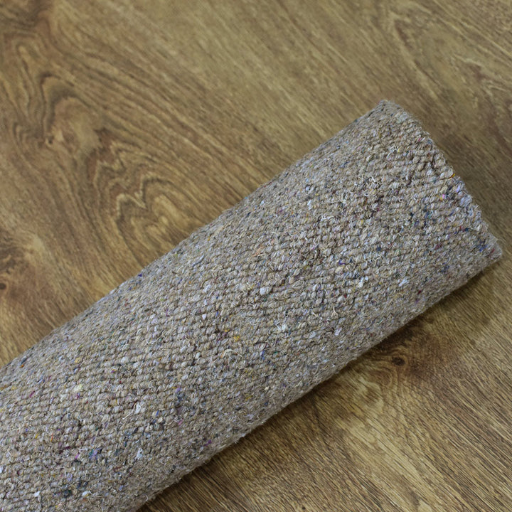 Hand Woven Flat Weave Skittles Kilim Cotton & Polyester Area Rug Solid Beige DCP111
