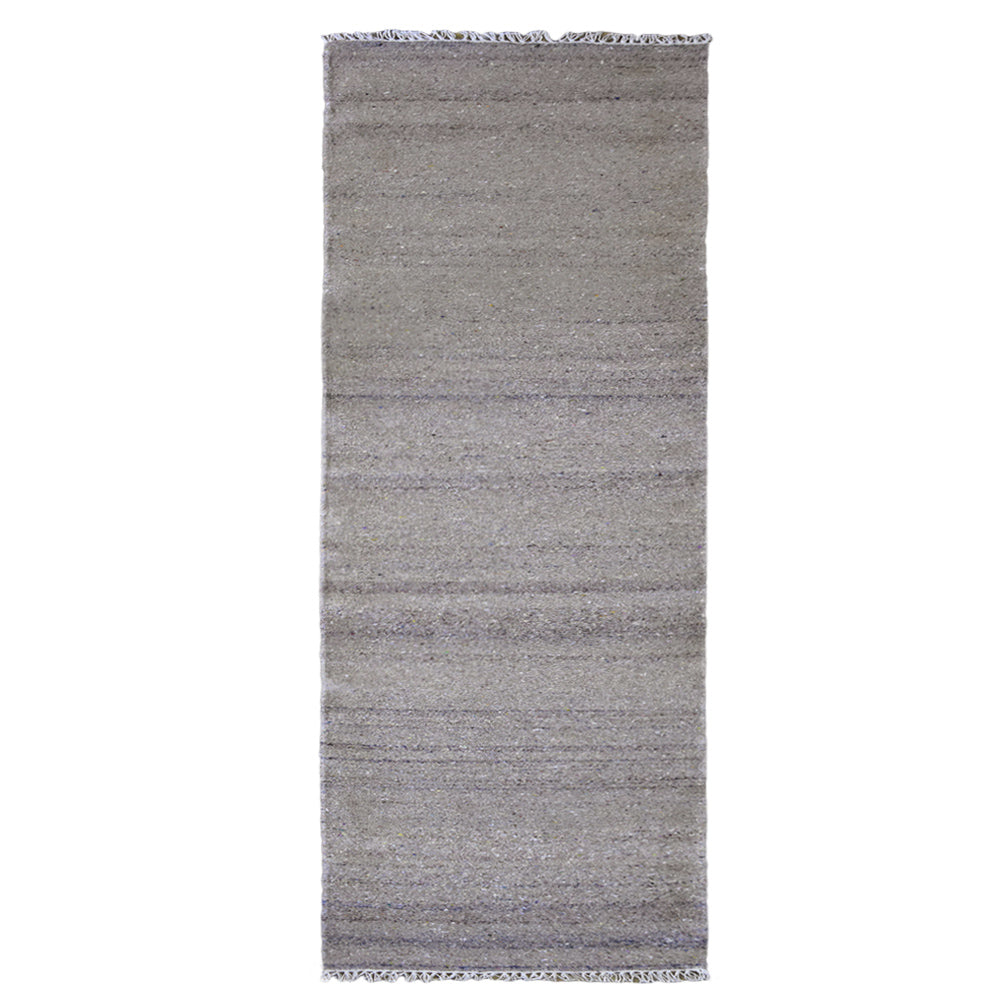 Hand Woven Flat Weave Skittles Kilim Cotton & Polyester Area Rug Solid Beige DCP111