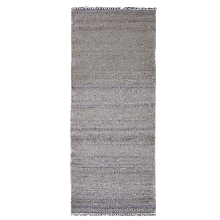 Hand Woven Flat Weave Skittles Kilim Cotton & Polyester Area Rug Solid Beige DCP111