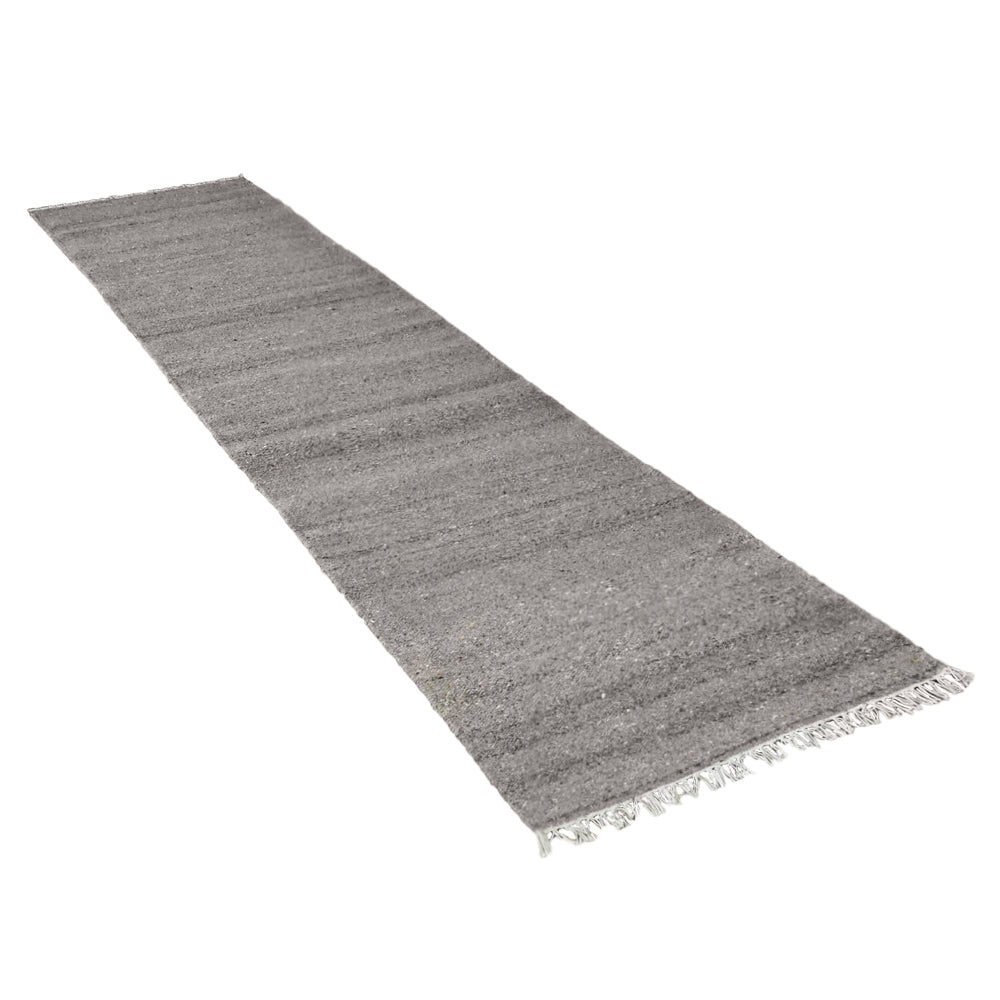 Hand Woven Flat Weave Skittles Kilim Cotton & Polyester Area Rug Solid Beige DCP111