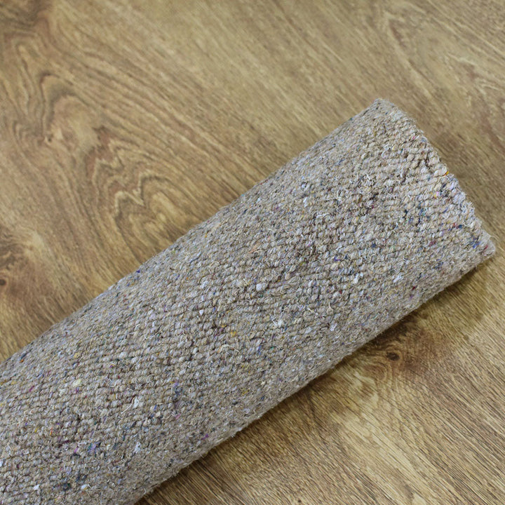 Hand Woven Flat Weave Skittles Kilim Cotton & Polyester Area Rug Solid Beige DCP111