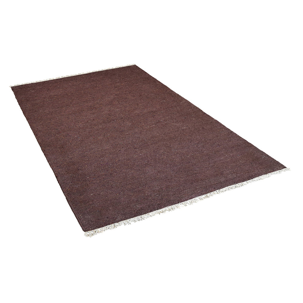 Hand Woven Flat Weave Skittles Kilim Cotton & Polyester Area Rug Solid Beige DCP111