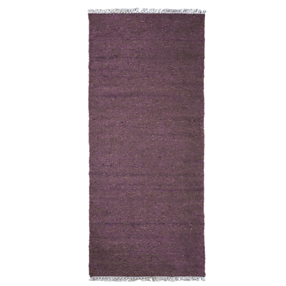 Hand Woven Flat Weave Skittles Kilim Cotton & Polyester Area Rug Solid Beige DCP111