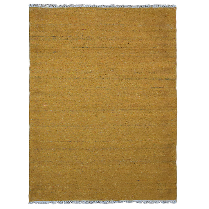 Hand Woven Flat Weave Skittles Kilim Cotton & Polyester Area Rug Solid Beige DCP111