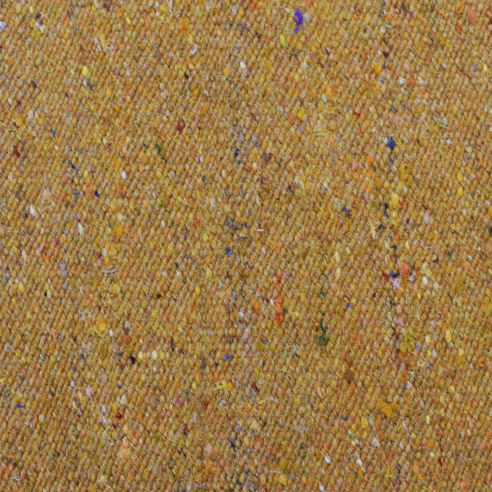Hand Woven Flat Weave Skittles Kilim Cotton & Polyester Area Rug Solid Beige DCP111