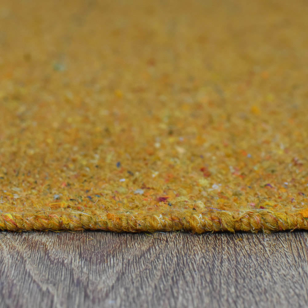 Hand Woven Flat Weave Skittles Kilim Cotton & Polyester Area Rug Solid Beige DCP111