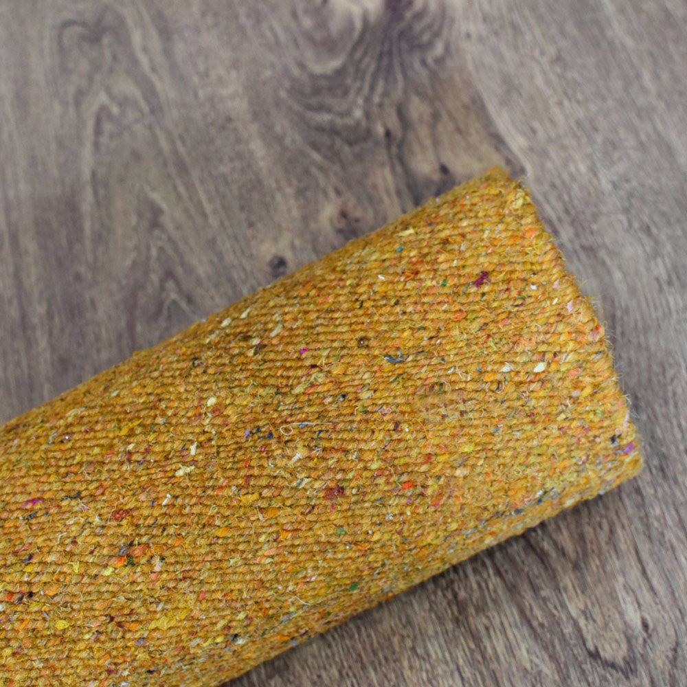 Hand Woven Flat Weave Skittles Kilim Cotton & Polyester Area Rug Solid Beige DCP111