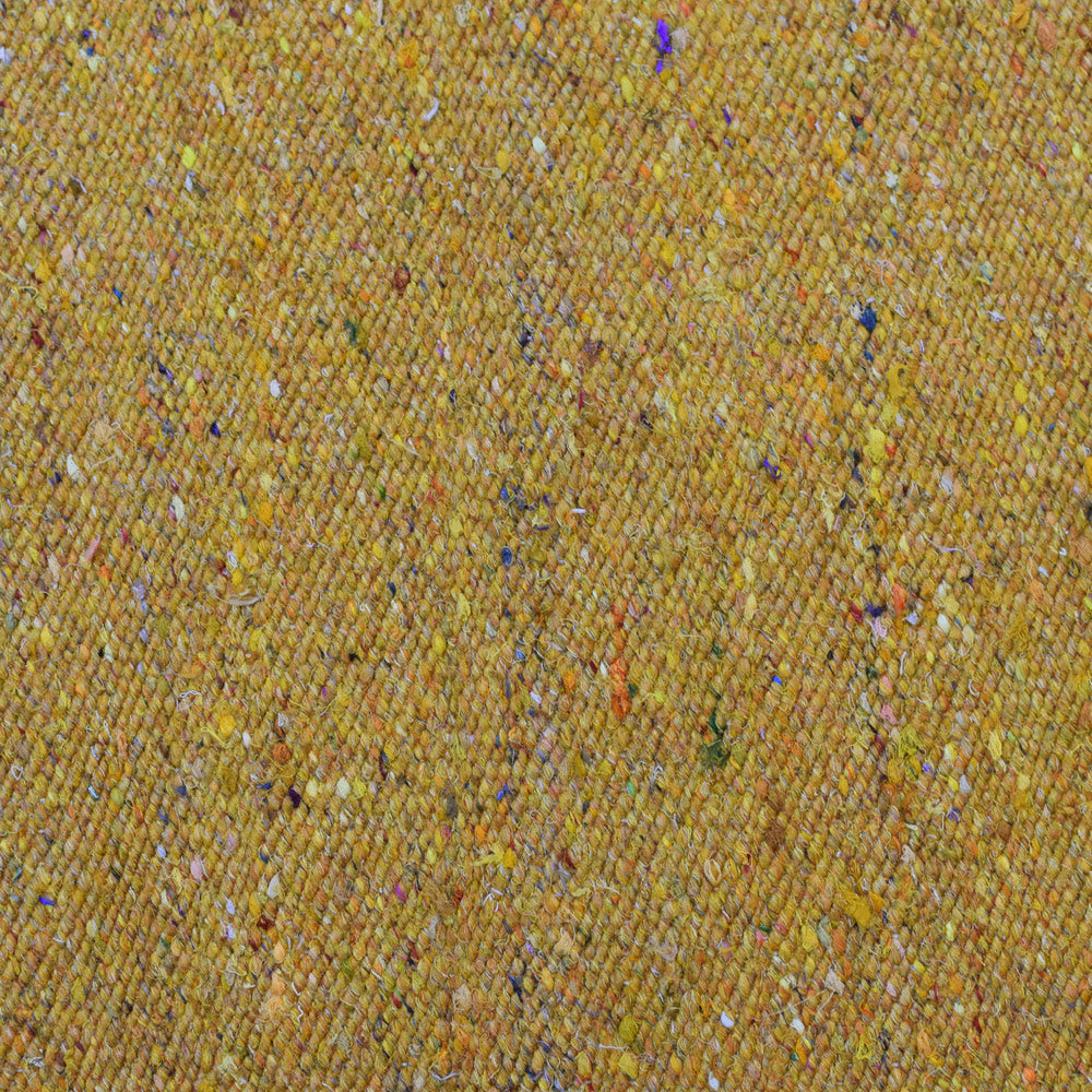Hand Woven Flat Weave Skittles Kilim Cotton & Polyester Area Rug Solid Beige DCP111