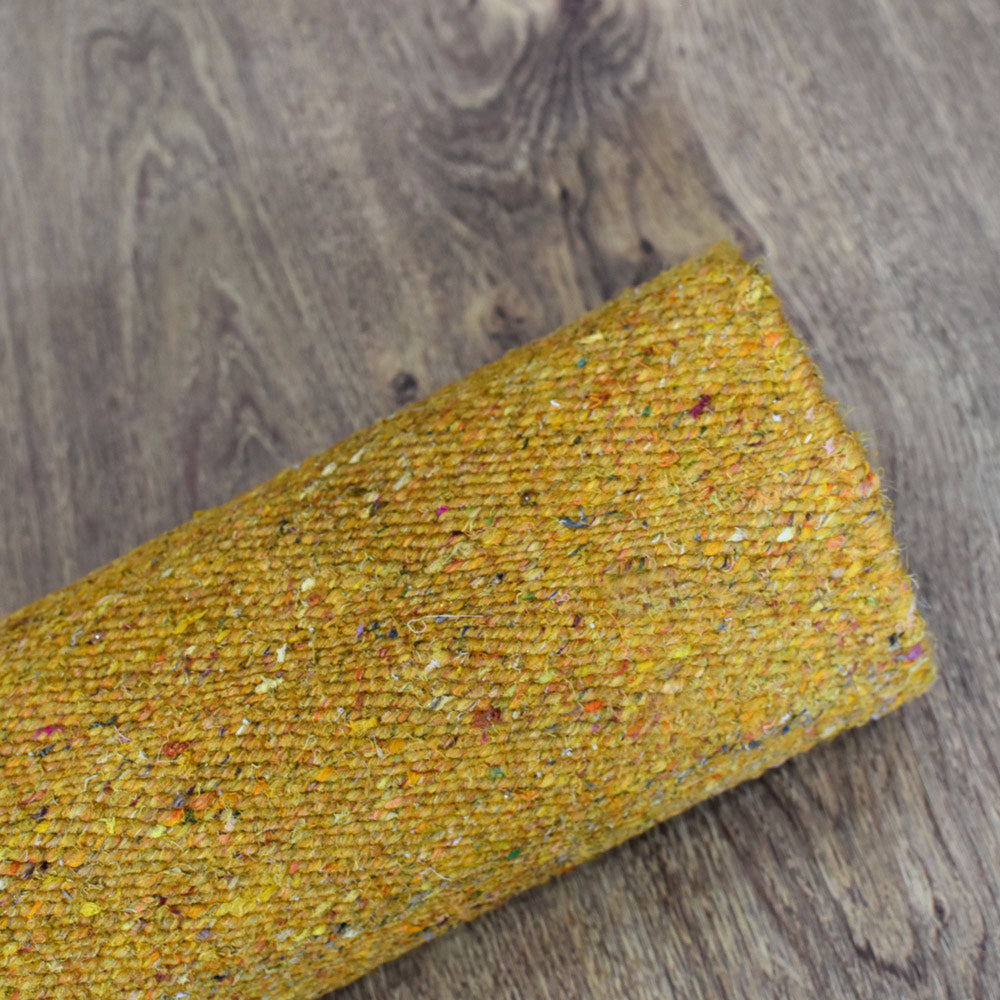 Hand Woven Flat Weave Skittles Kilim Cotton & Polyester Area Rug Solid Beige DCP111
