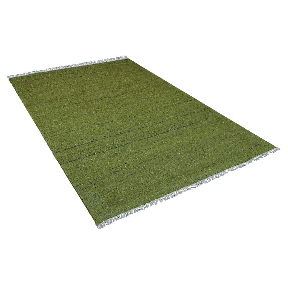 Hand Woven Flat Weave Skittles Kilim Cotton & Polyester Area Rug Solid Beige DCP111