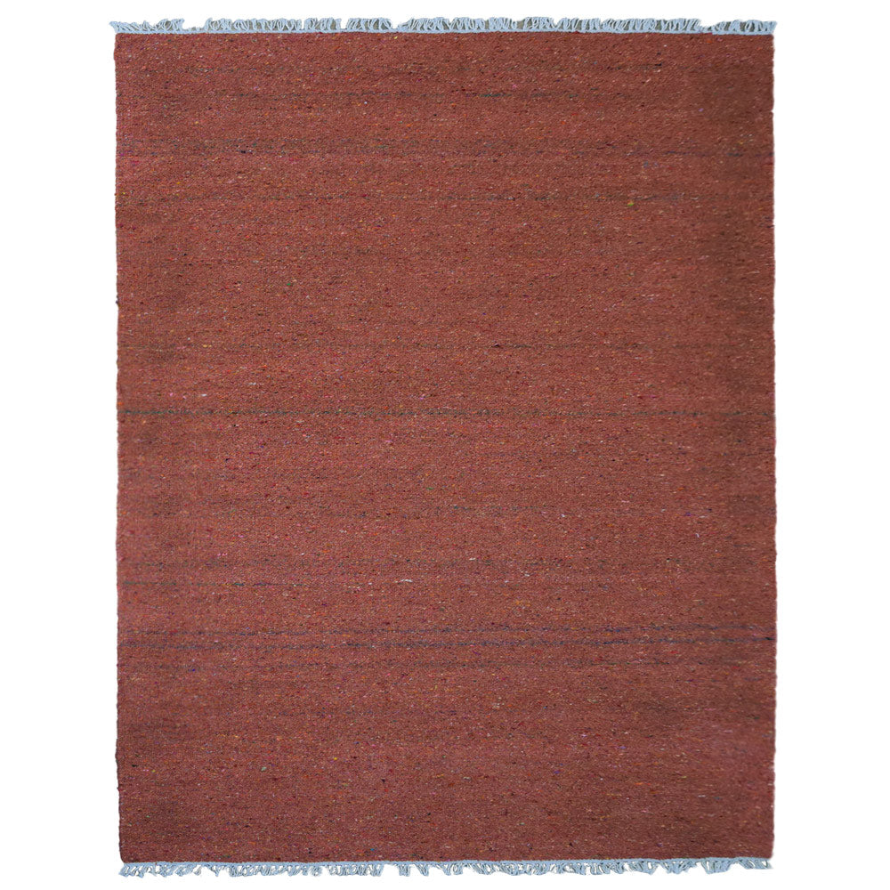Hand Woven Flat Weave Skittles Kilim Cotton & Polyester Area Rug Solid Beige DCP111