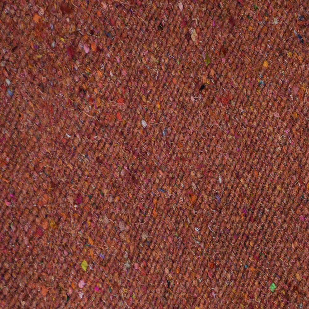 Hand Woven Flat Weave Skittles Kilim Cotton & Polyester Area Rug Solid Beige DCP111