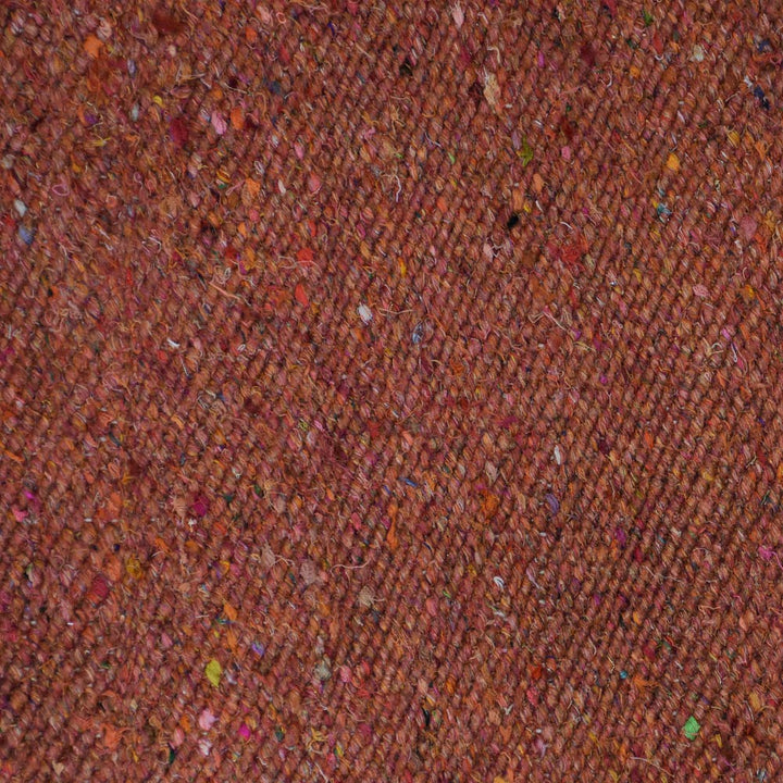 Hand Woven Flat Weave Skittles Kilim Cotton & Polyester Area Rug Solid Beige DCP111