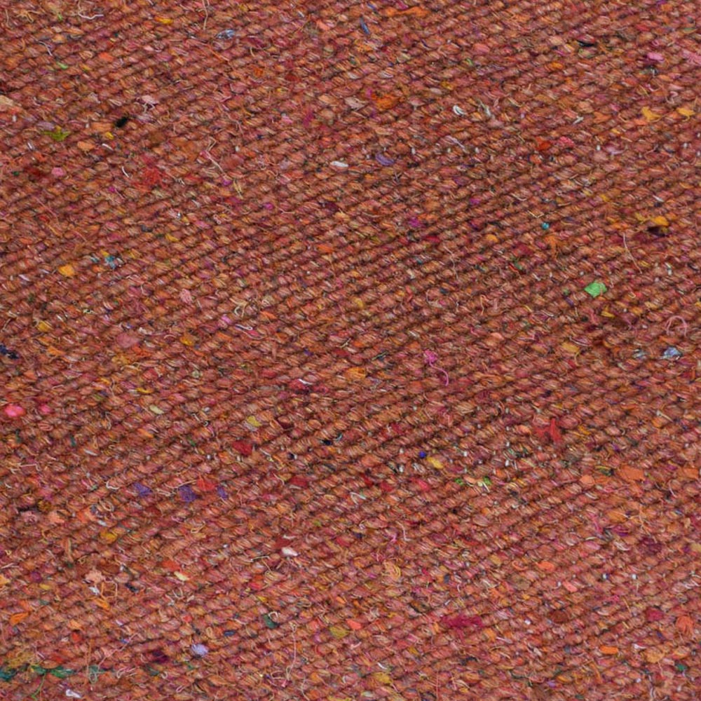 Hand Woven Flat Weave Skittles Kilim Cotton & Polyester Area Rug Solid Beige DCP111