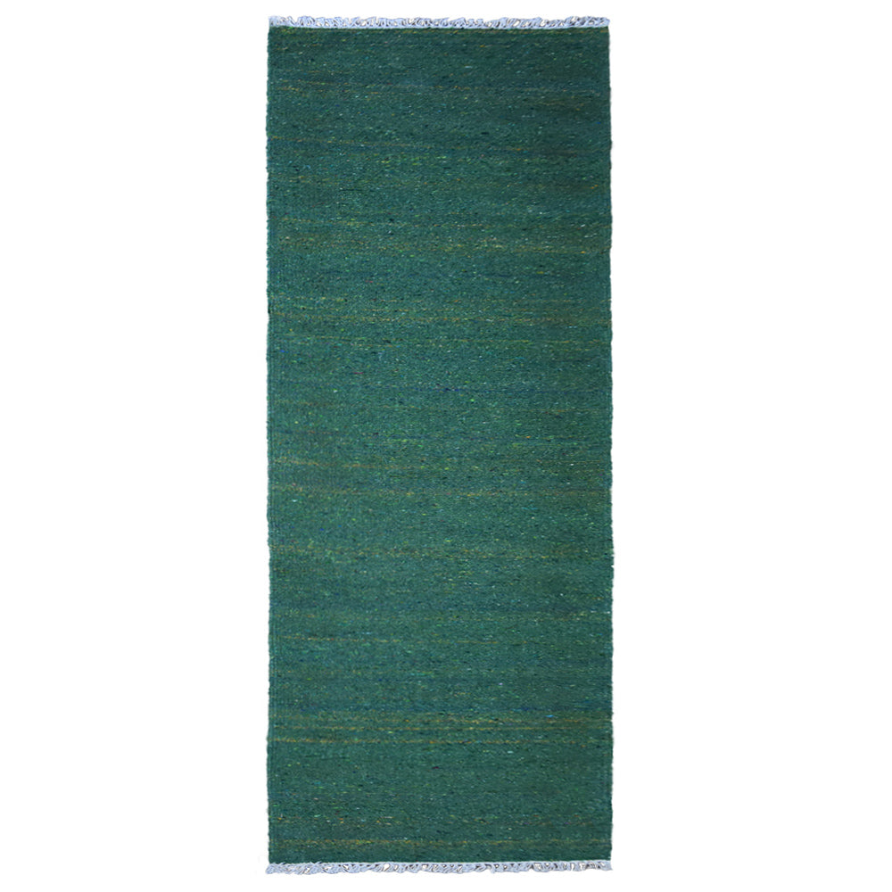 Hand Woven Flat Weave Skittles Kilim Cotton & Polyester Area Rug Solid Beige DCP111