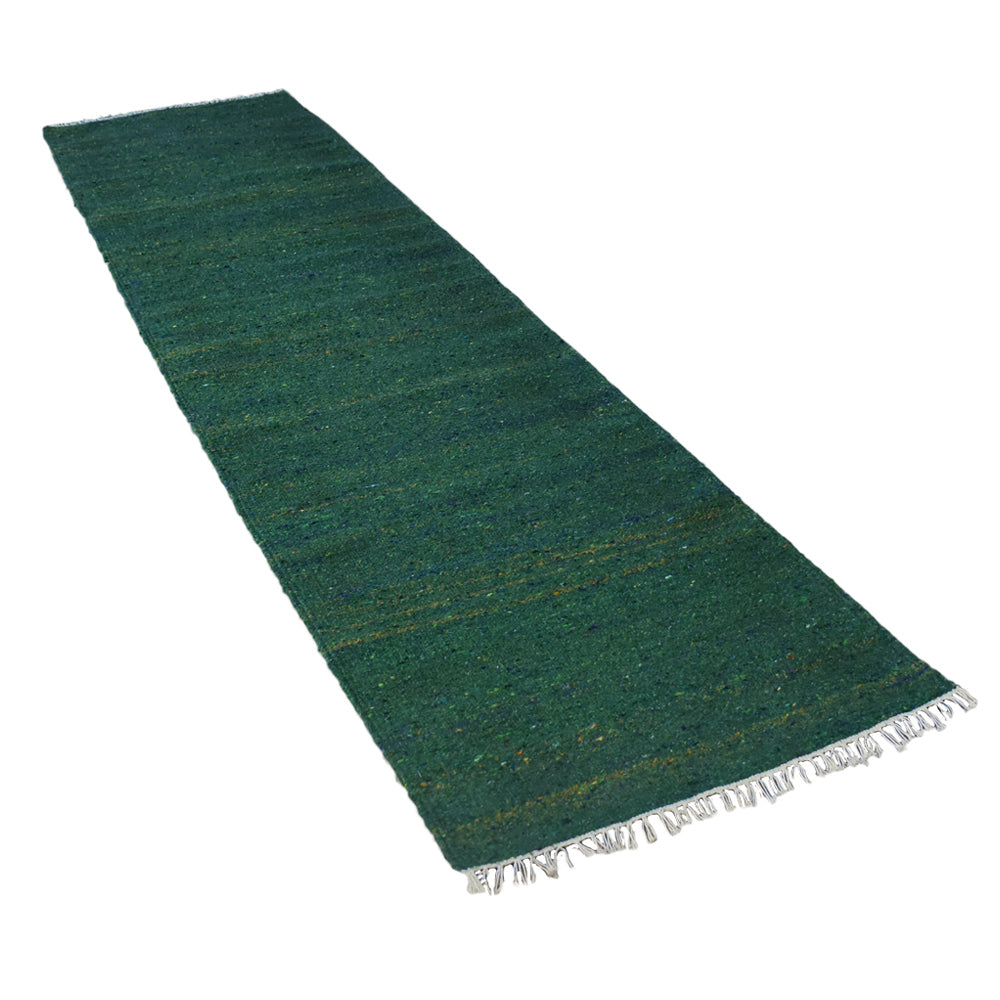 Hand Woven Flat Weave Skittles Kilim Cotton & Polyester Area Rug Solid Beige DCP111