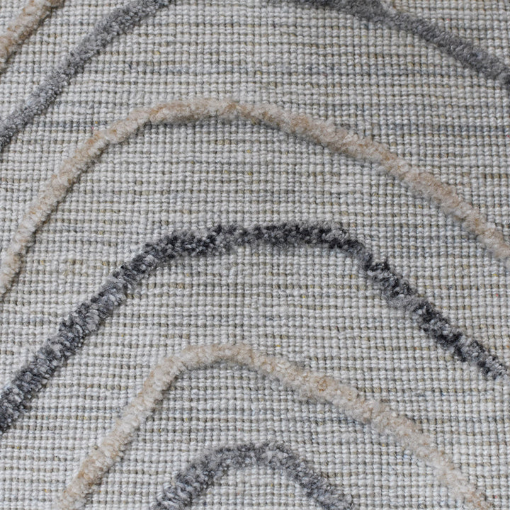 Hand Woven Overtufted Kilim Polypropylene Area Rug Abstract Beige Multicolor DP0001
