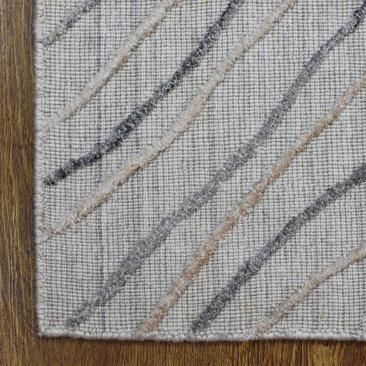 Hand Woven Overtufted Kilim Polypropylene Area Rug Abstract Beige Multicolor DP0001
