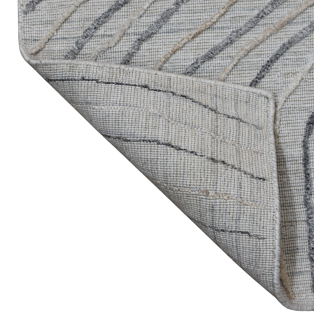 Hand Woven Overtufted Kilim Polypropylene Area Rug Abstract Beige Multicolor DP0001