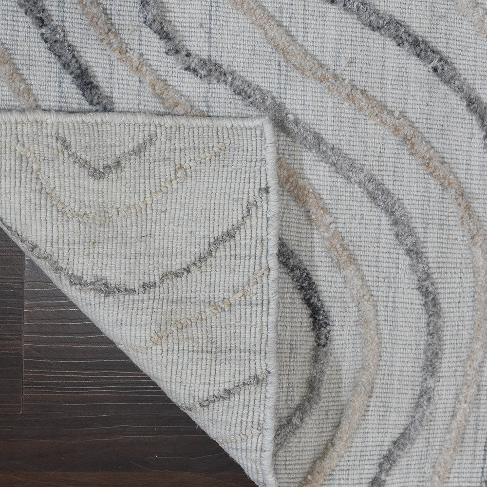 Hand Woven Overtufted Kilim Polypropylene Area Rug Abstract Beige Multicolor DP0001
