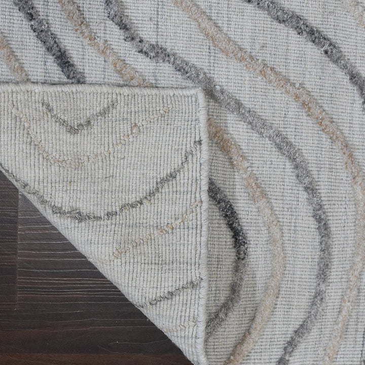 Hand Woven Overtufted Kilim Polypropylene Area Rug Abstract Beige Multicolor DP0001