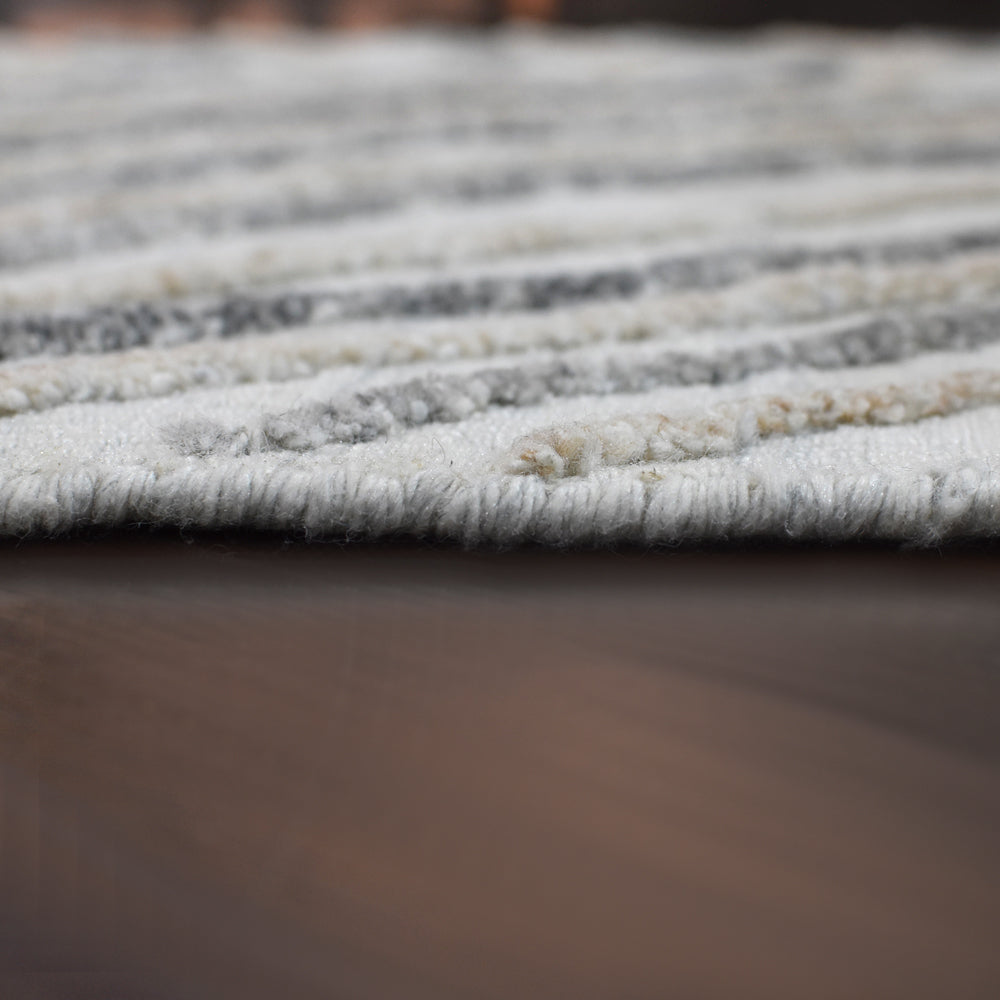 Hand Woven Overtufted Kilim Polypropylene Area Rug Abstract Beige Multicolor DP0001