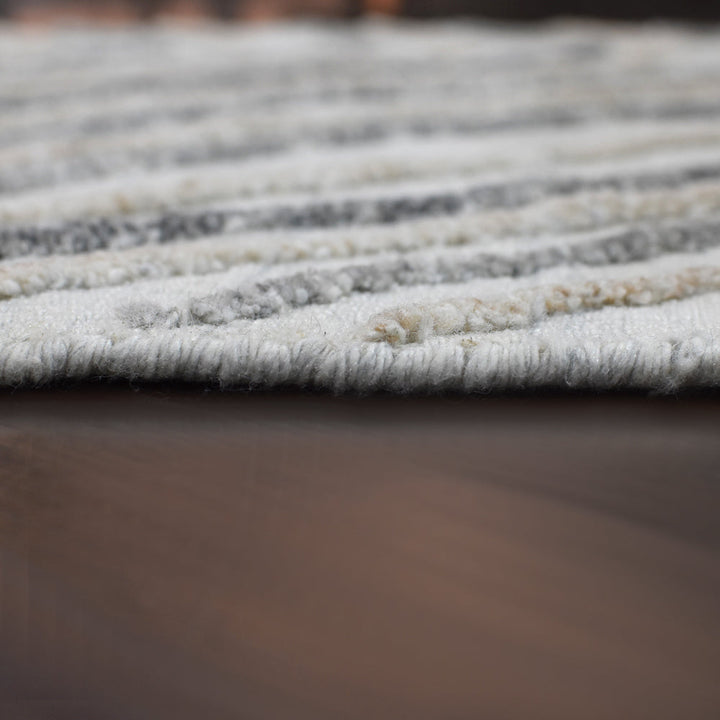 Hand Woven Overtufted Kilim Polypropylene Area Rug Abstract Beige Multicolor DP0001