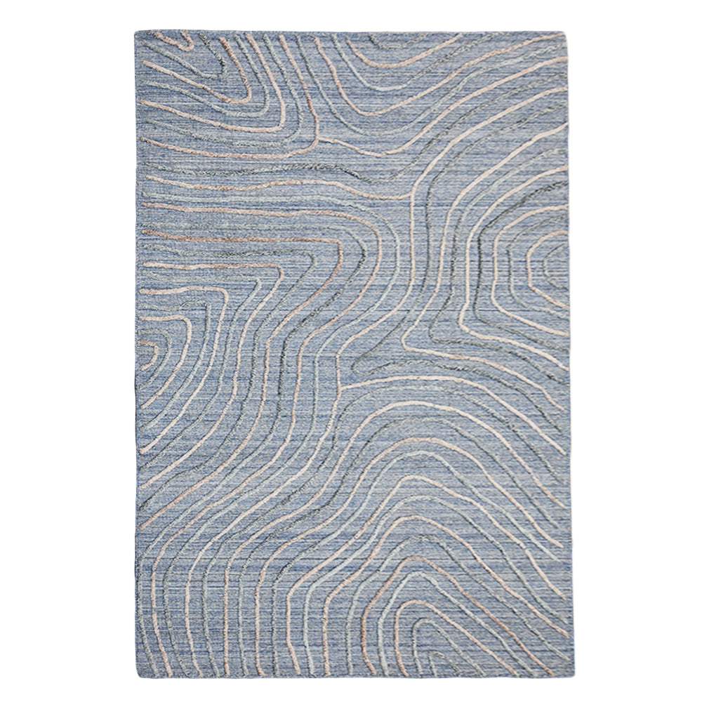 Hand Woven Overtufted Kilim Polypropylene Area Rug Abstract Beige Multicolor DP0001