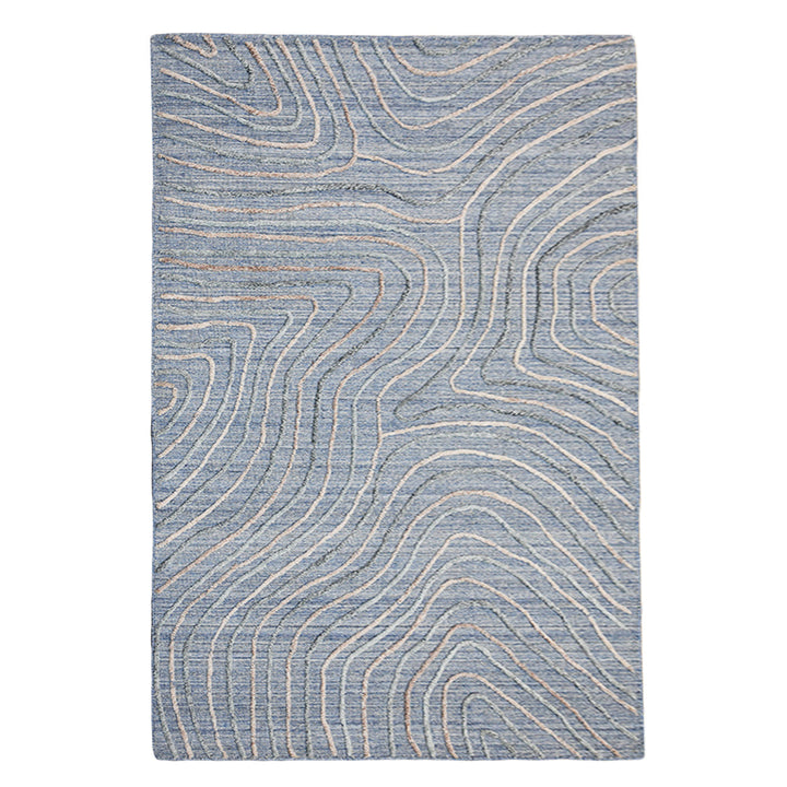 Hand Woven Overtufted Kilim Polypropylene Area Rug Abstract Beige Multicolor DP0001