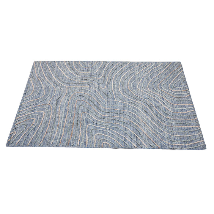 Hand Woven Overtufted Kilim Polypropylene Area Rug Abstract Beige Multicolor DP0001