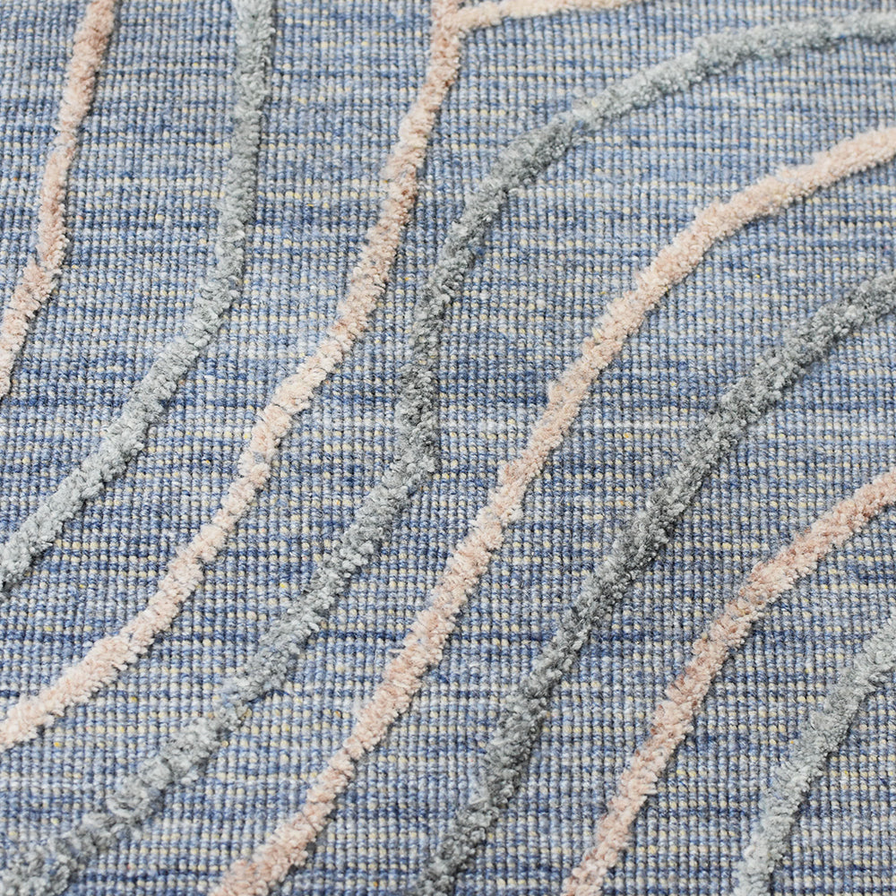 Hand Woven Overtufted Kilim Polypropylene Area Rug Abstract Beige Multicolor DP0001