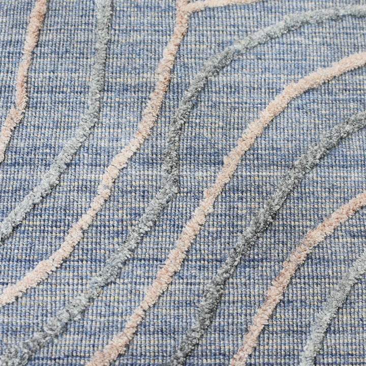Hand Woven Overtufted Kilim Polypropylene Area Rug Abstract Beige Multicolor DP0001