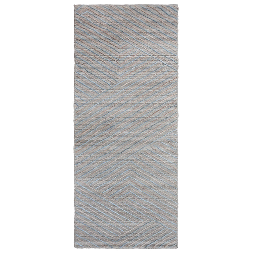 Hand Woven Overtufted Kilim Polypropylene Area Rug Contemporary Light Gray DP0004