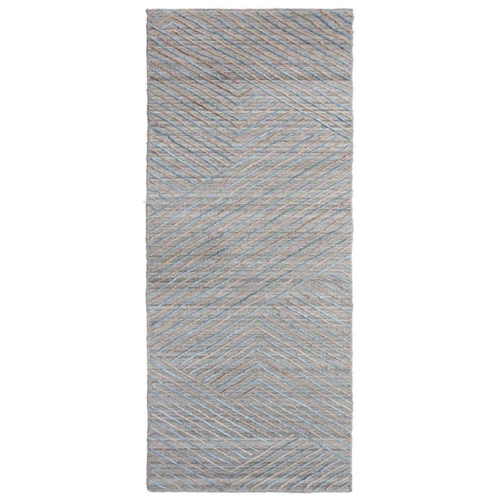 Hand Woven Overtufted Kilim Polypropylene Area Rug Contemporary Light Gray DP0004