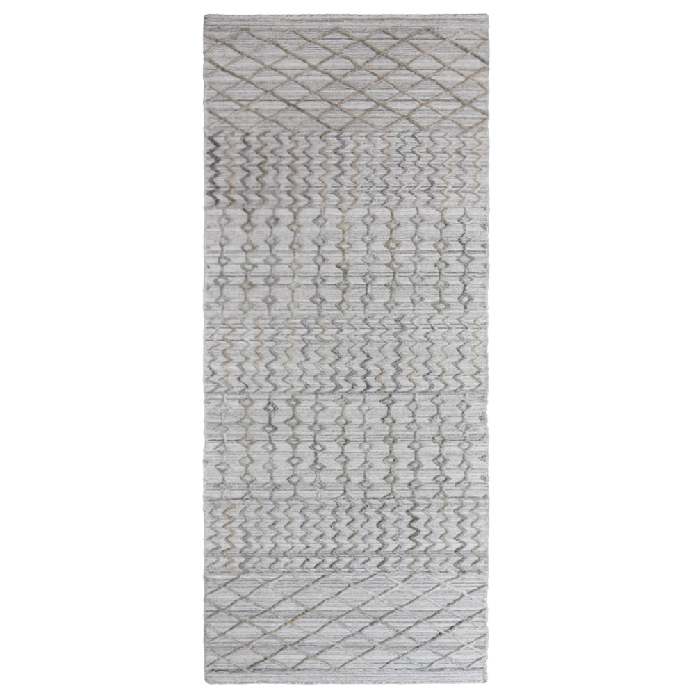 Hand Woven Overtufted Kilim Polypropylene Area Rug Contemporary Light Gray DP0009